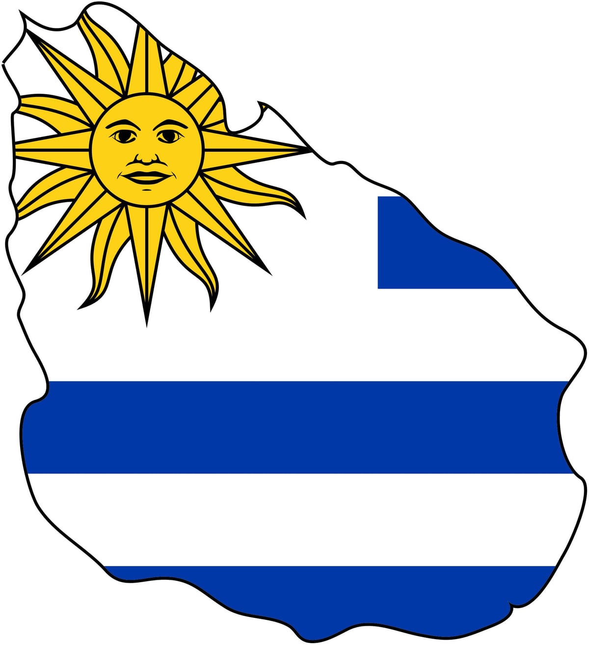 Kort af Guam fána