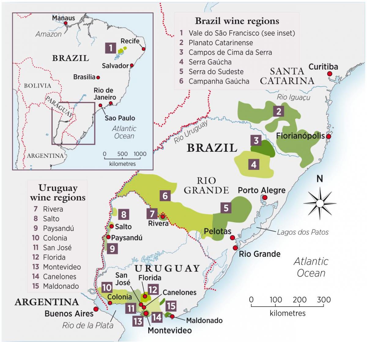 Kort af Guam vín